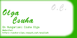 olga csuha business card